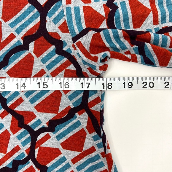 LuLaRoe Perfect Tee Orange Gray T-Shirt Tunic Size XXS - Picture 9 of 12